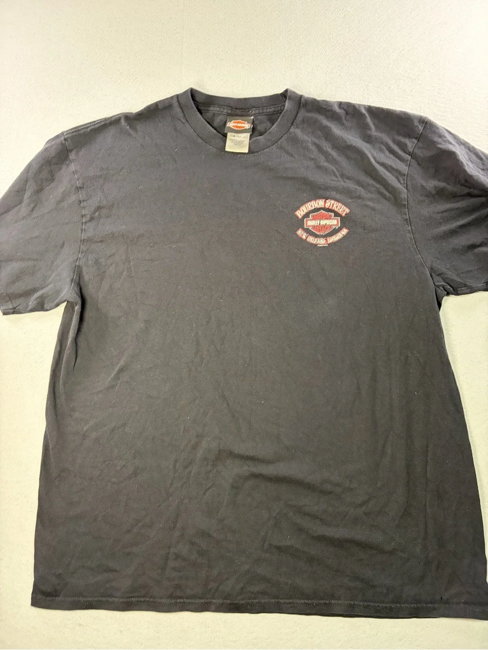 Bourbon Street Harley-Davidson Black Short-Sleeve Logo Tee